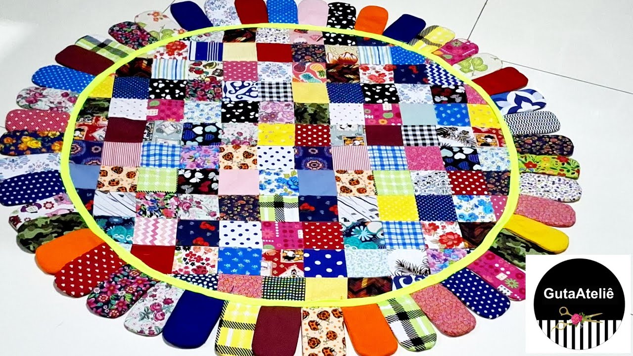 #TAPETE DE RETALHOS #Reciclando todos os Retalhos.