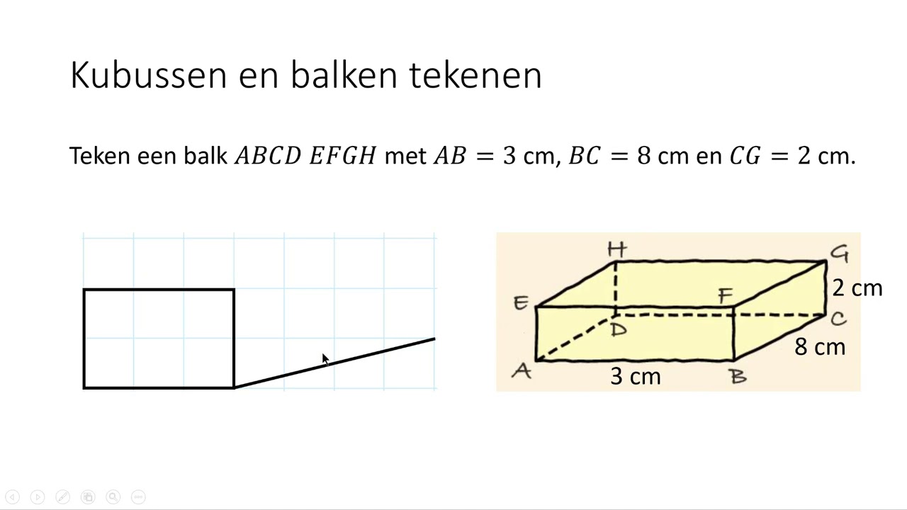 Kubussen en balken tekenen (4 VMBO-KGT)