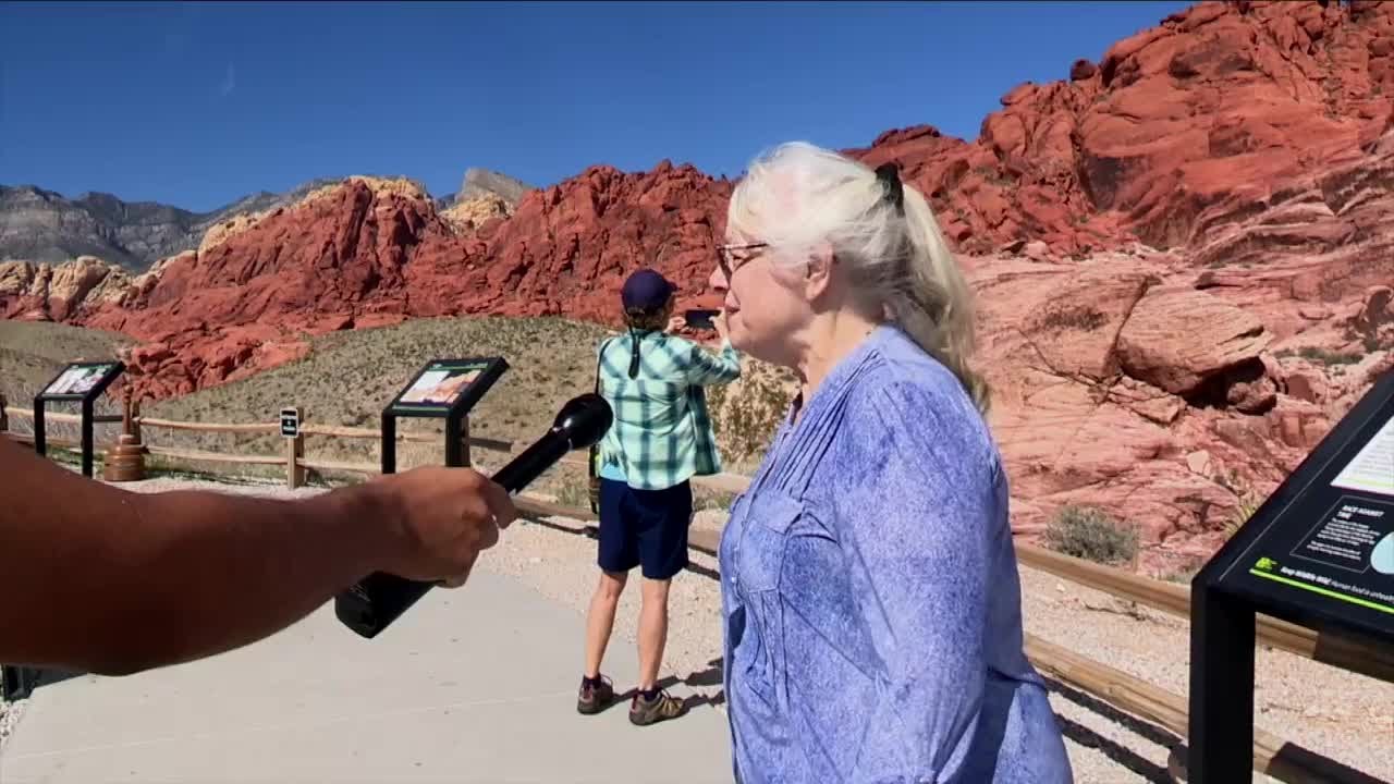Red Rock Canyon draws large crowds as Las Vegas breaks temperature records