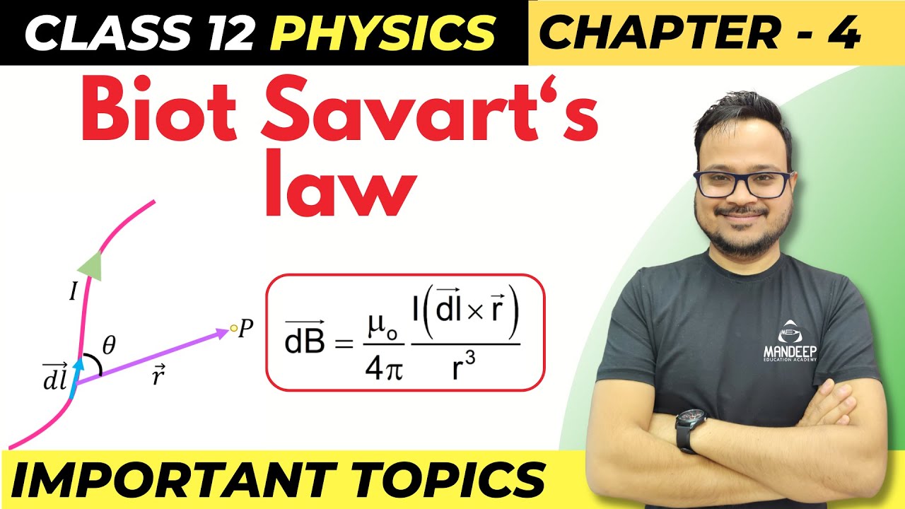 Biot Savarts Law Class 12 Physics - MOst Important Topics for Board Exam 2024