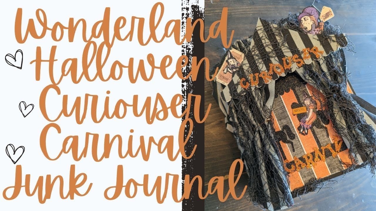 Halloween Alice in Wonderland Carnival Junk Journal [ Flip Through ]
