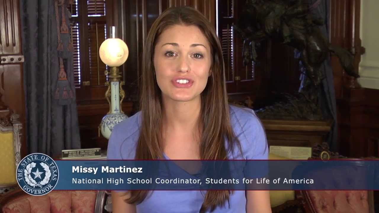 Missy Martinez, National High School Coordinator of Students for Life of America