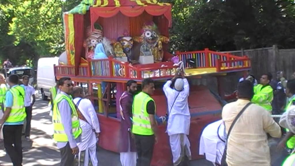 Rath Yatra festival at Stanmore Swaminarayan temple Harrow London MOV6E