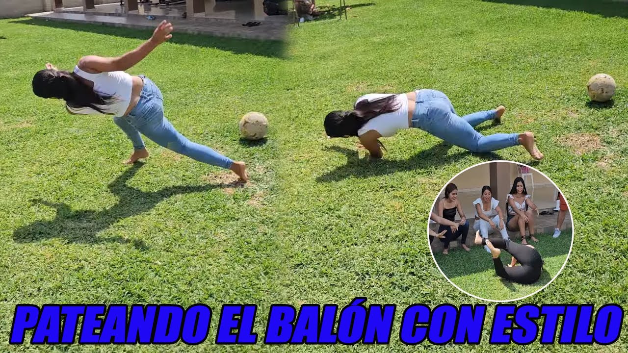 Reto imposible de patear el balón mareado.😂A esta chica le fue mal.