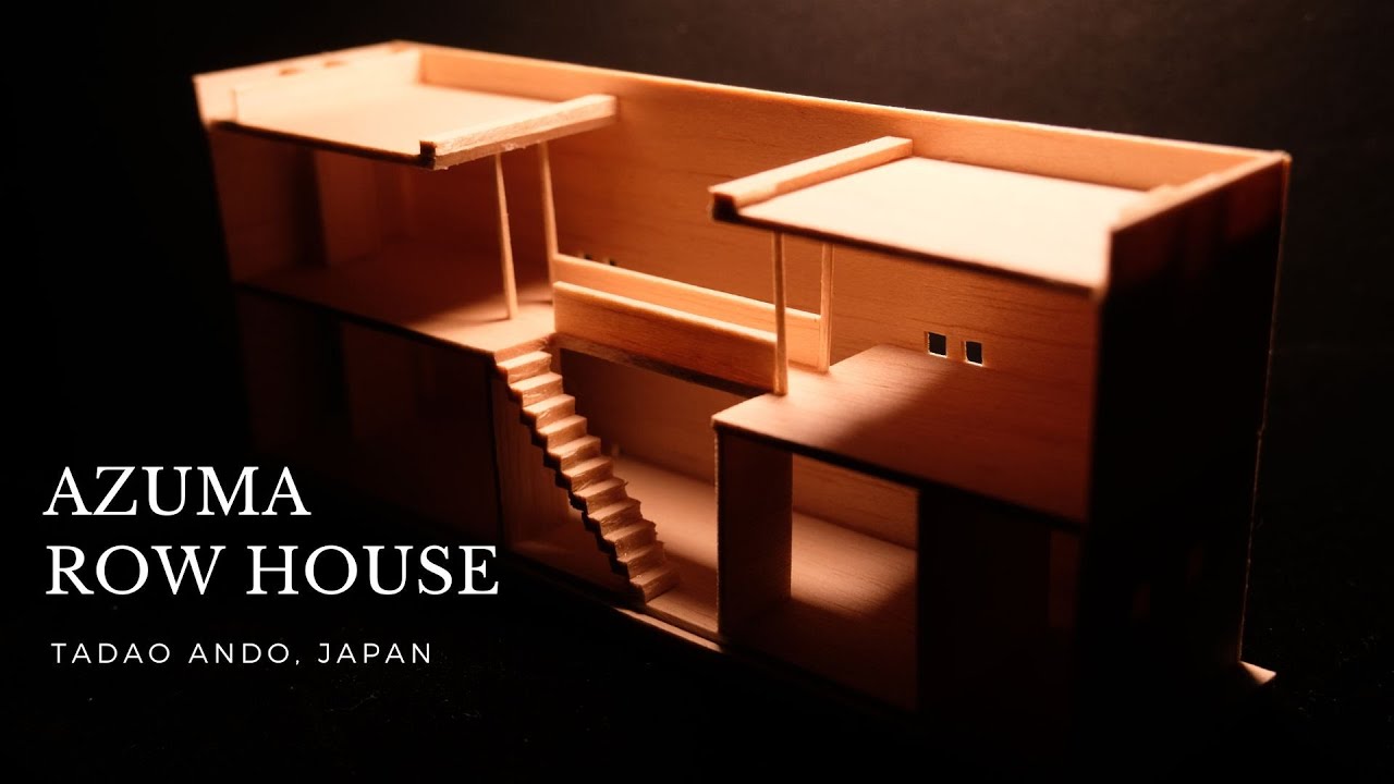Azuma row house in 1:100 // Pocket Architecture | Azuma row house, Japan | Tadao Ando