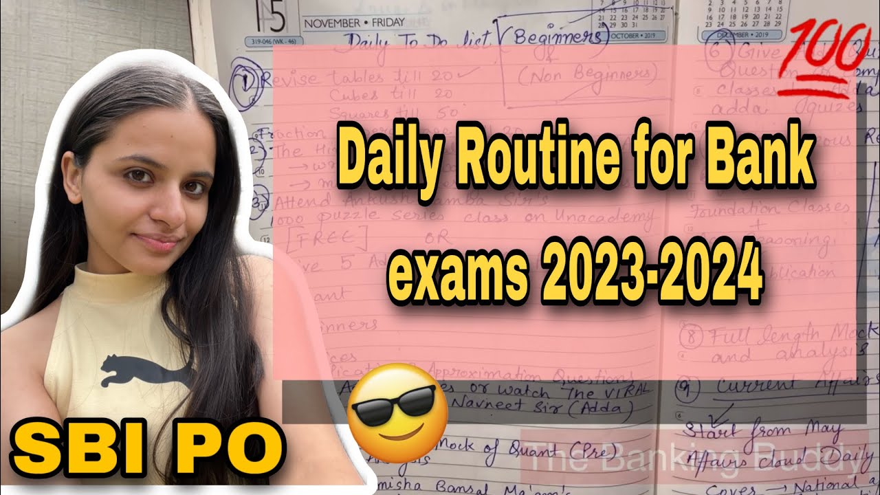 Daily routine for next 4 months for bank exams 2023| to do list for SBI/IBPS/ RRB PO and clerk