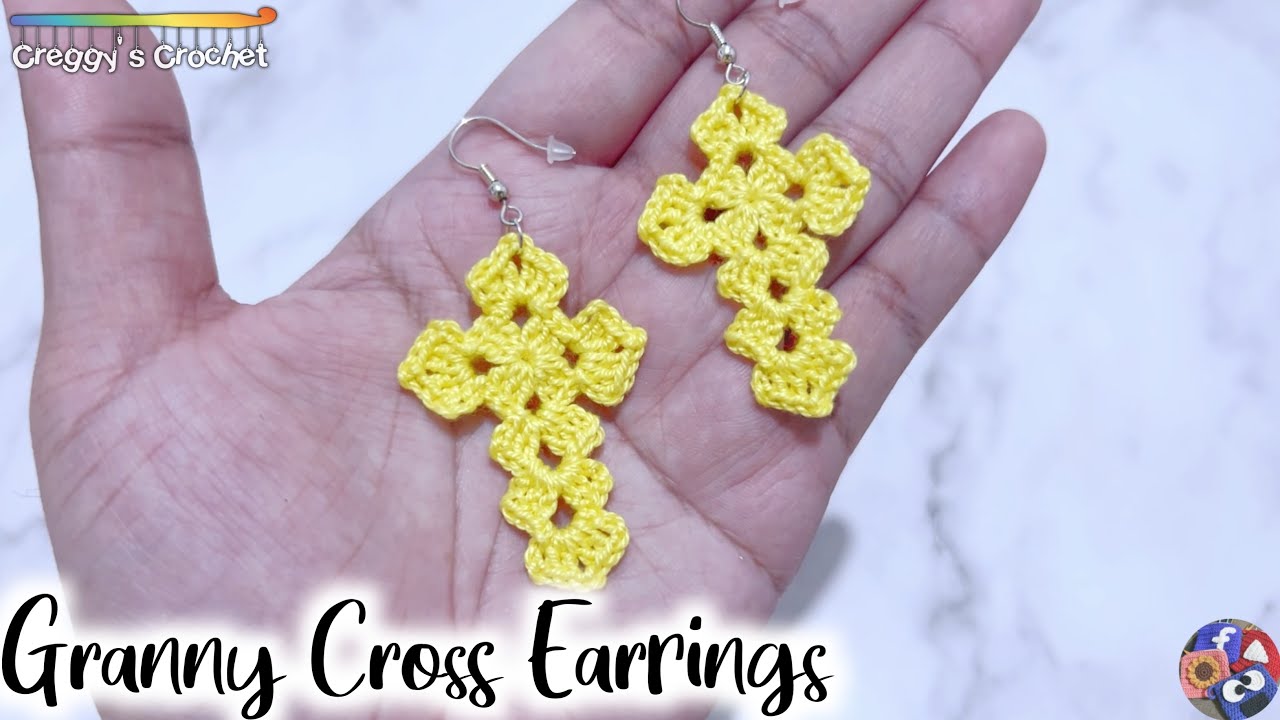 CROCHET “Granny Cross” Earrings | Tutorial