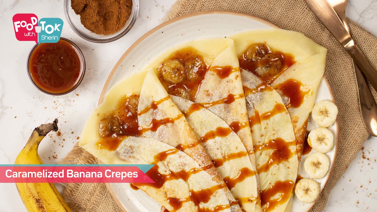 Easy Caramelized Banana Crepe Recipe | Quick and Easy Breakfast Crepe Recipe | 15 min Breakfast