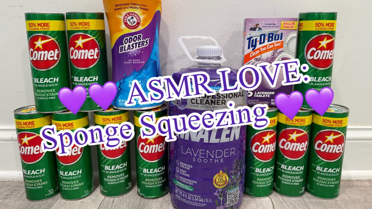 💜💜 ASMR LOVE: Sponge Squeezing 💜💜