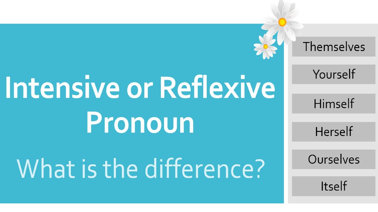 English Grammar - What is the difference between Intensive Pronoun and Reflexive Pronoun ?
