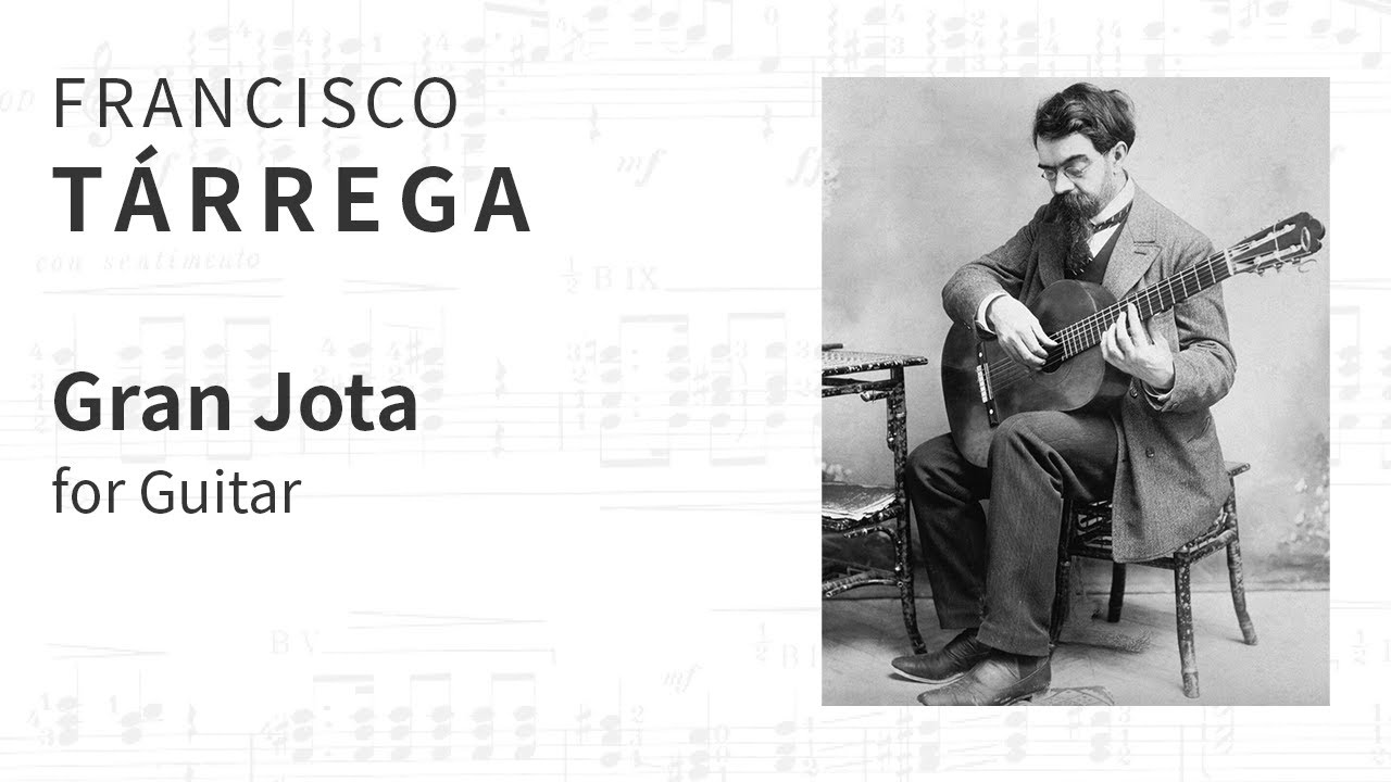 Francisco Tárrega: Gran Jota, for Guitar (Score video)