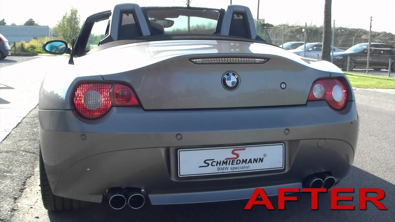 BMW Z4 E85 gets Schmiedmann stainless steel sport rear silencer