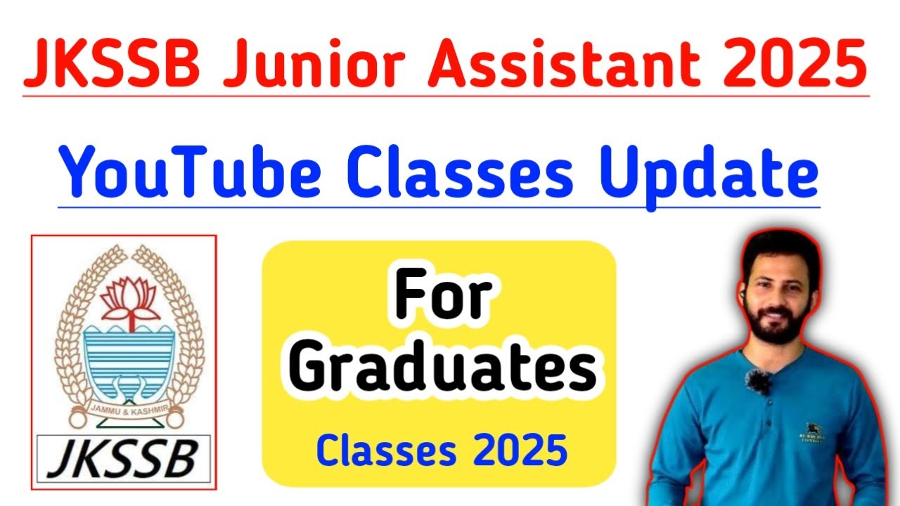 JKSSB JUNIOR ASSISTANT 2025  | YOUTUBE CLASSES & PREPARATION STRATEGY #jkssb