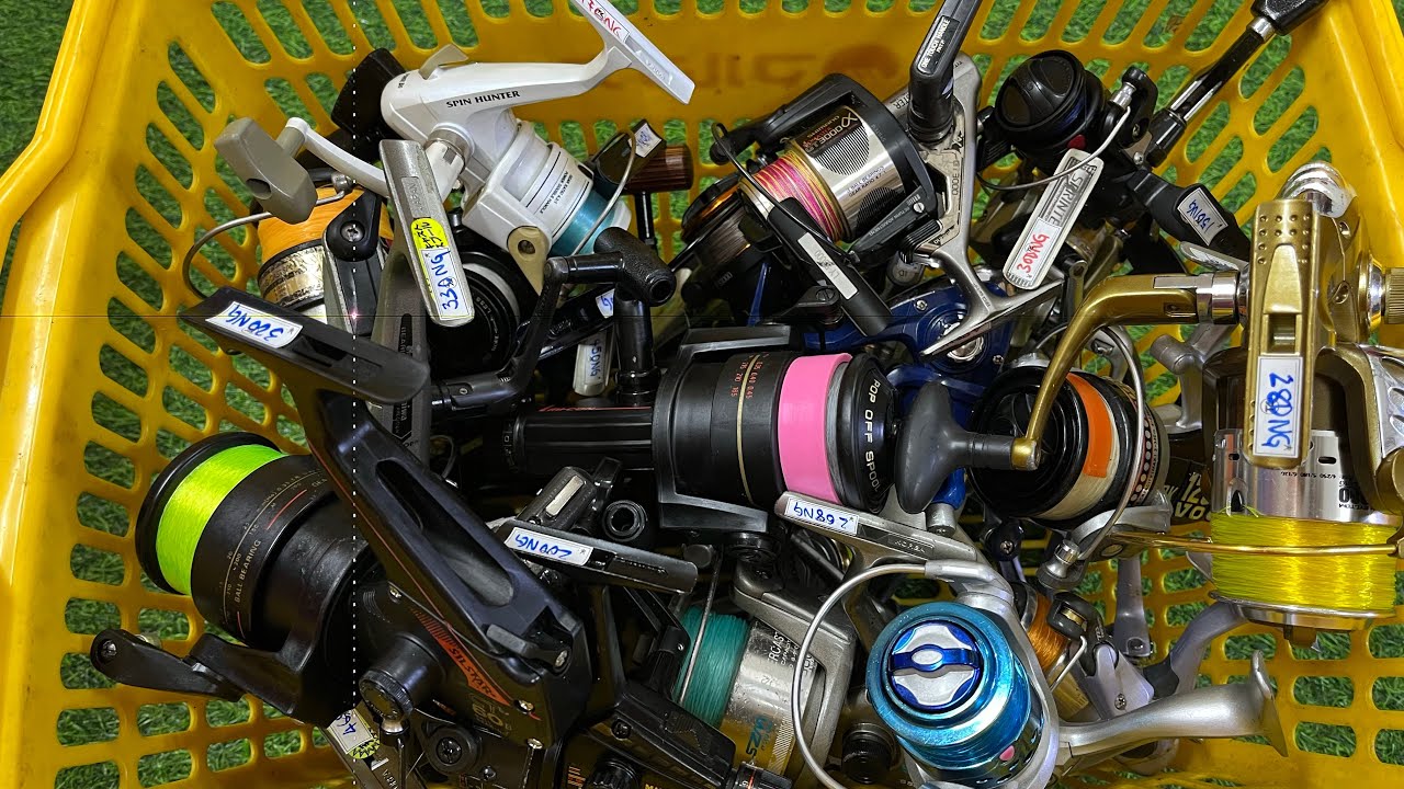 Video 956: Thanh lí lô máy câu Nhật bãi các dòng Daiwa, Shimano, Olympic,…giá siêu rẻ