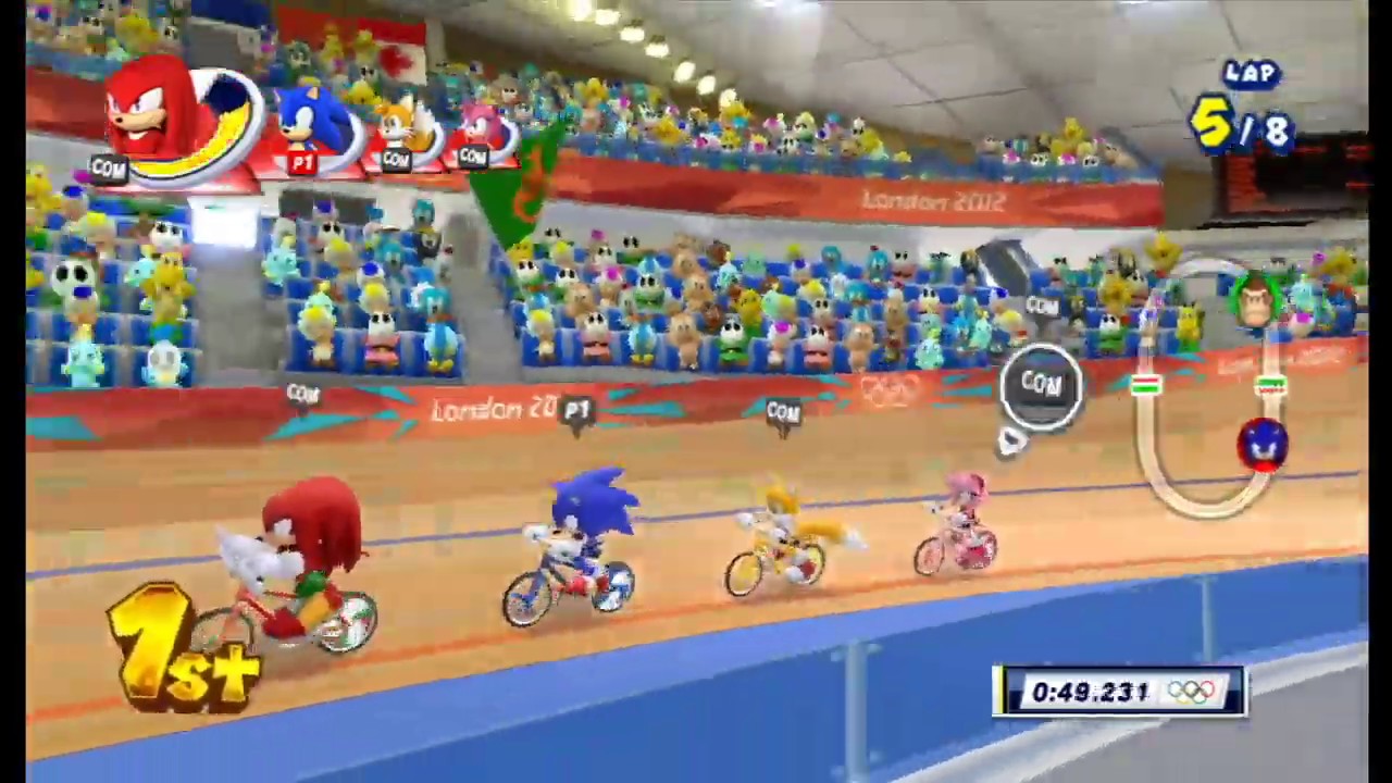 Mario & Sonic at the London 2012 Olympic Games - Cycling - Sonic, Tails, Amy, Knuckles - #2
