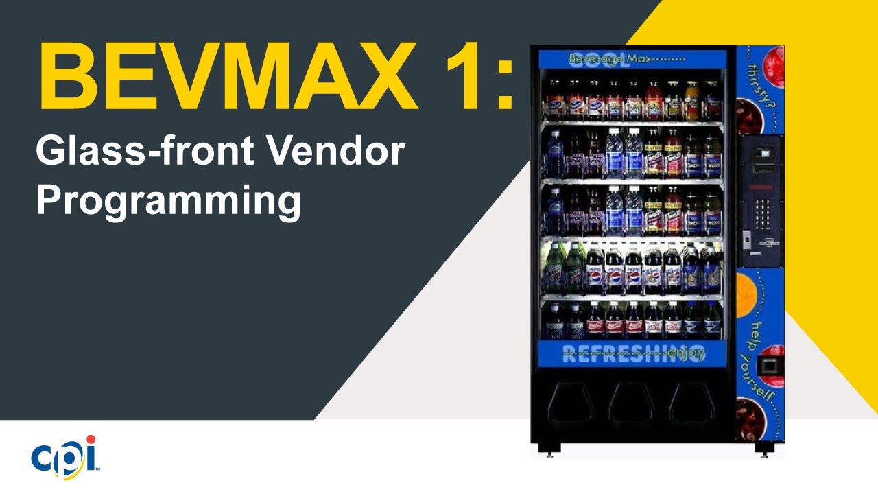 BevMAX 1: Glass-front Vendor Programming