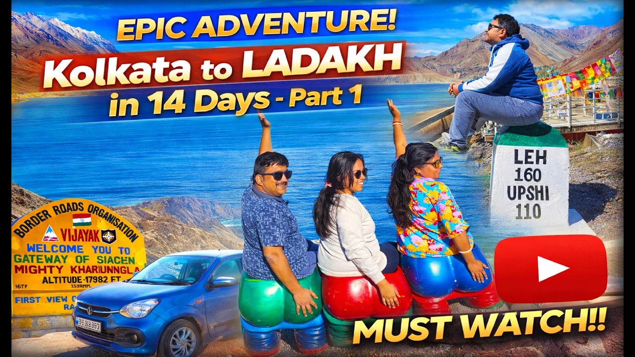 Kolkata to Ladakh in 14 Days | Ultimate Road Trip Vlog – Part 1 #subscribe #yt