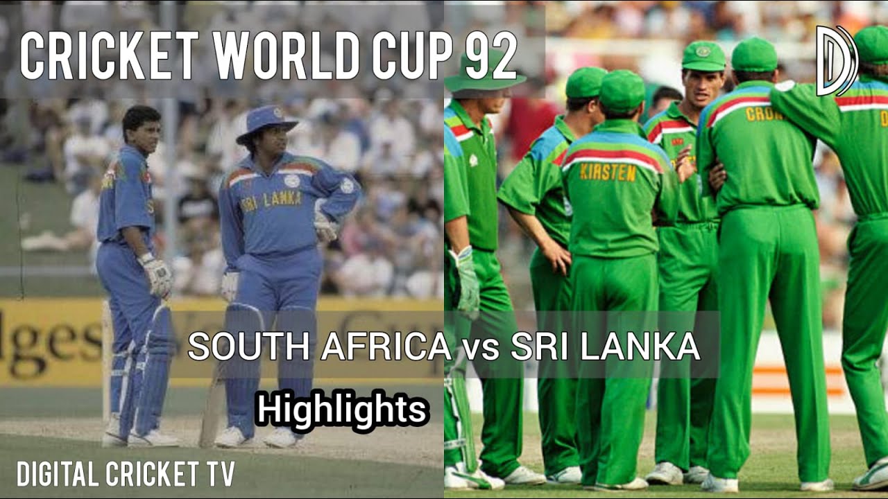 CRICKET WORLD CUP 92 / SOUTH AFRICA vs SRI LANKA / 14th Match / HD Highlights / DIGITAL CRICKET TV