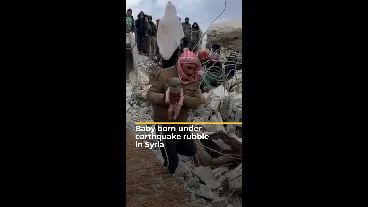 Infant baby born under the rubble after Turkey-Syria earthquake | AJ #shorts