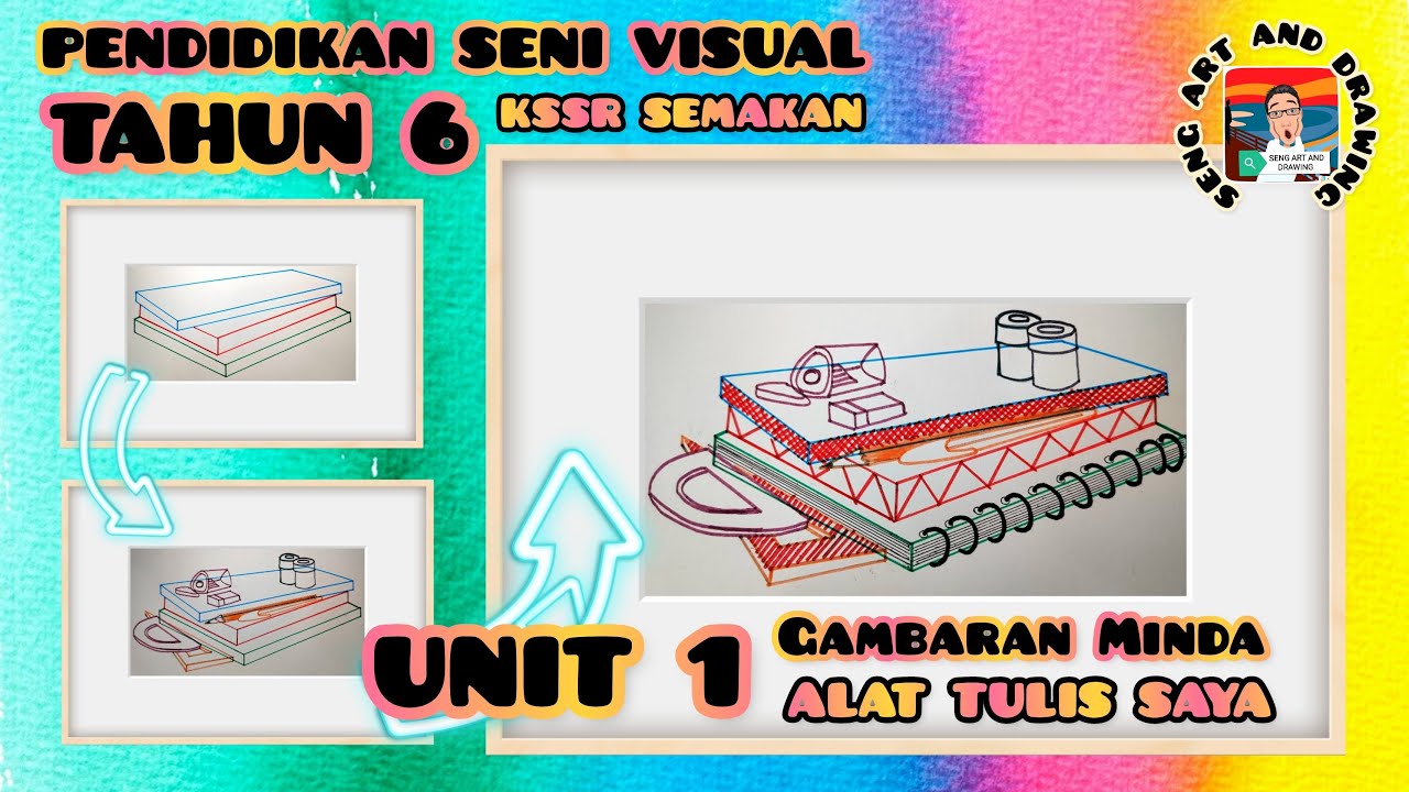 PENDIDIKAN SENI VISUAL TAHUN 6 : UNIT 1 GAMBARAN MINDA : ALAT  TULIS SAYA (KSSR SEMAKAN) M/S 10-11