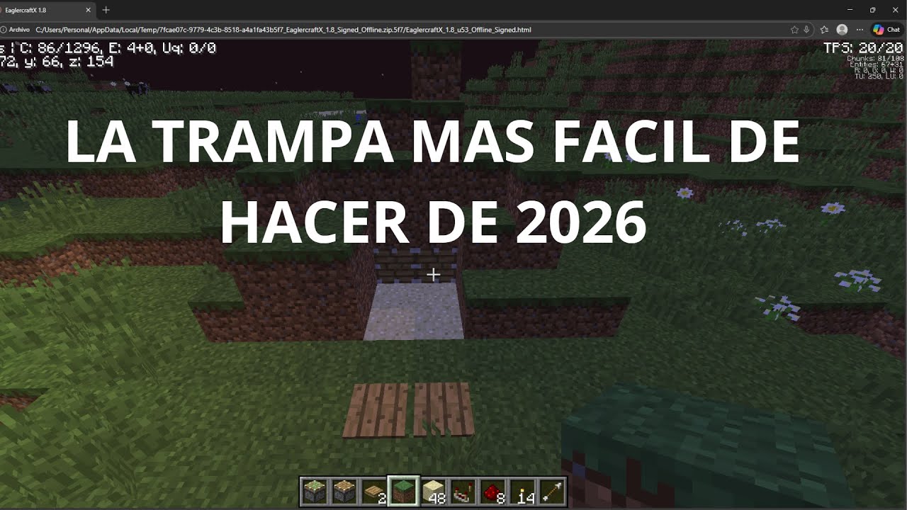 trampas facil de hacer y util  para 2026 de minecraft