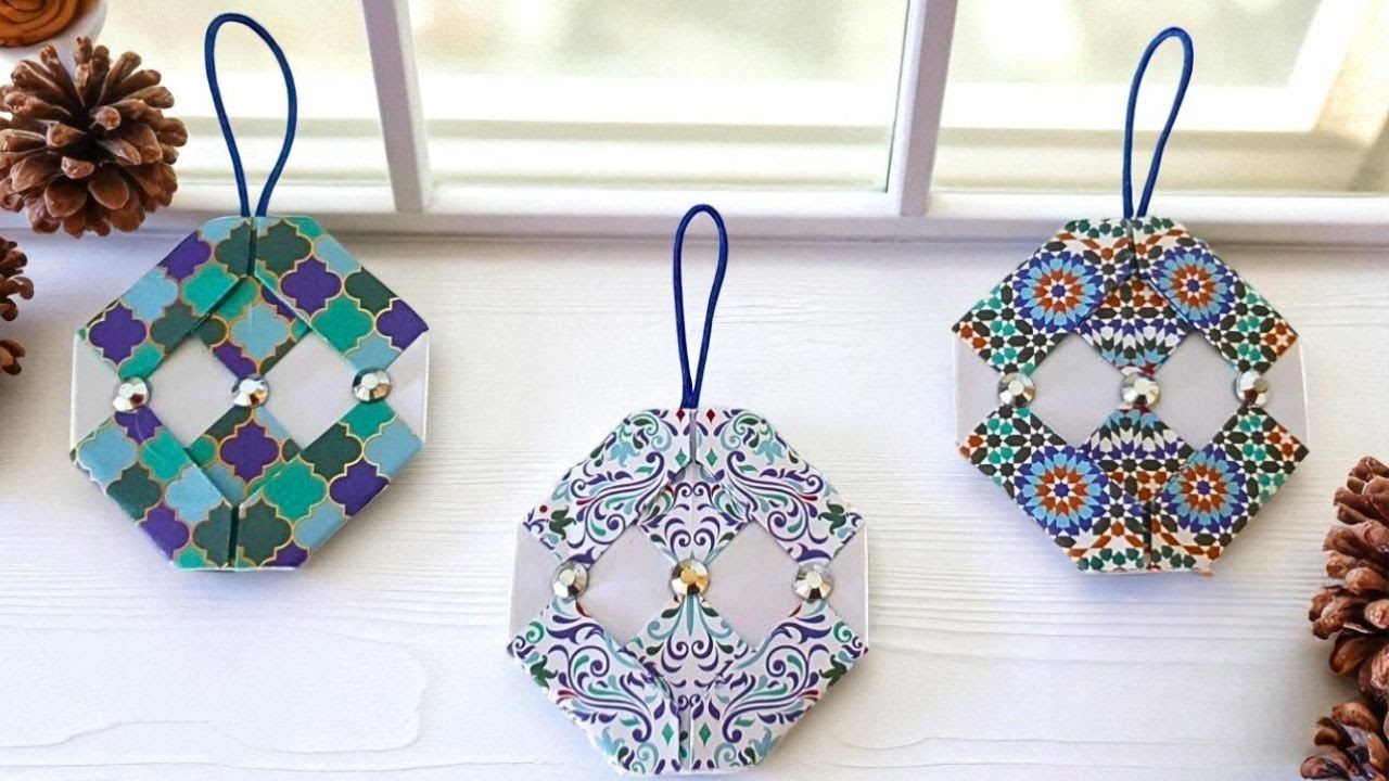 Make & Enjoy DIY Christmas Crafts *  Paper Ornaments for Decorating Your Home on Christmas Day