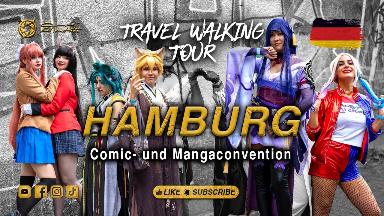[4K DE] Comic- und Mangaconvention Hamburg (Summer Edition) - Travel Walking Tour - 12.08.2023