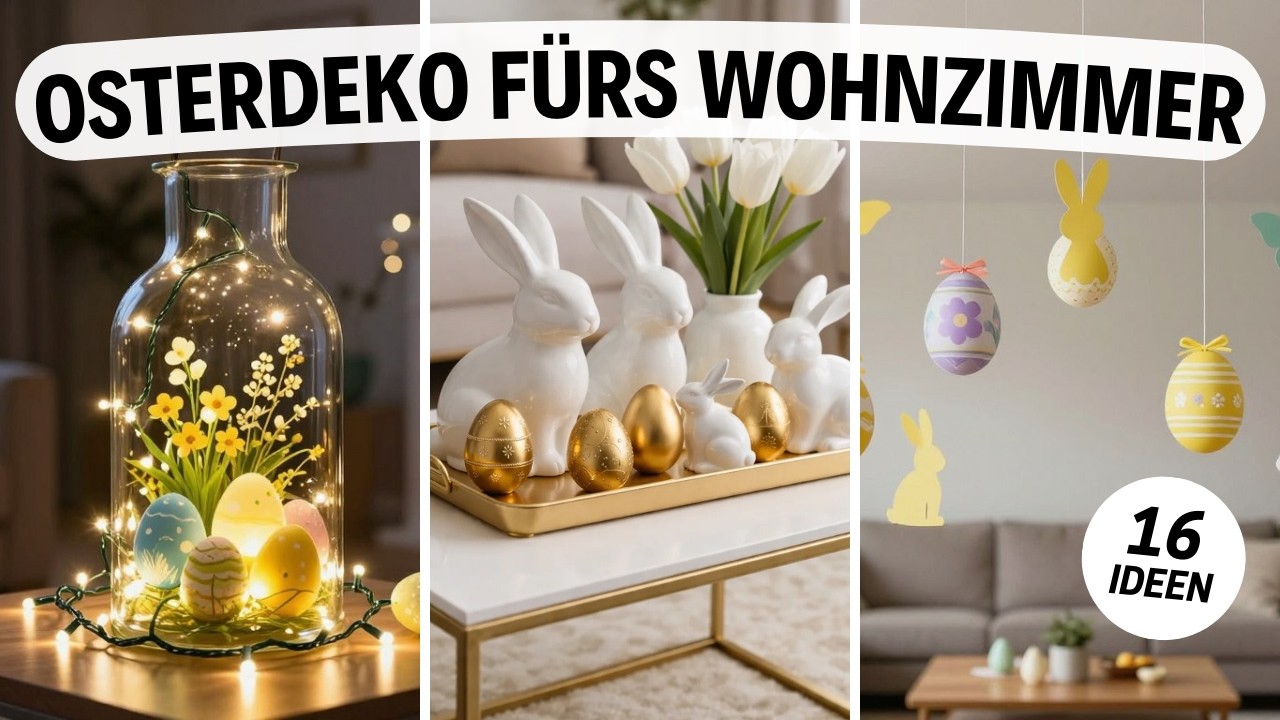 16 schöne Ideen für Osterdeko im Wohnzimmer – einfach & modern