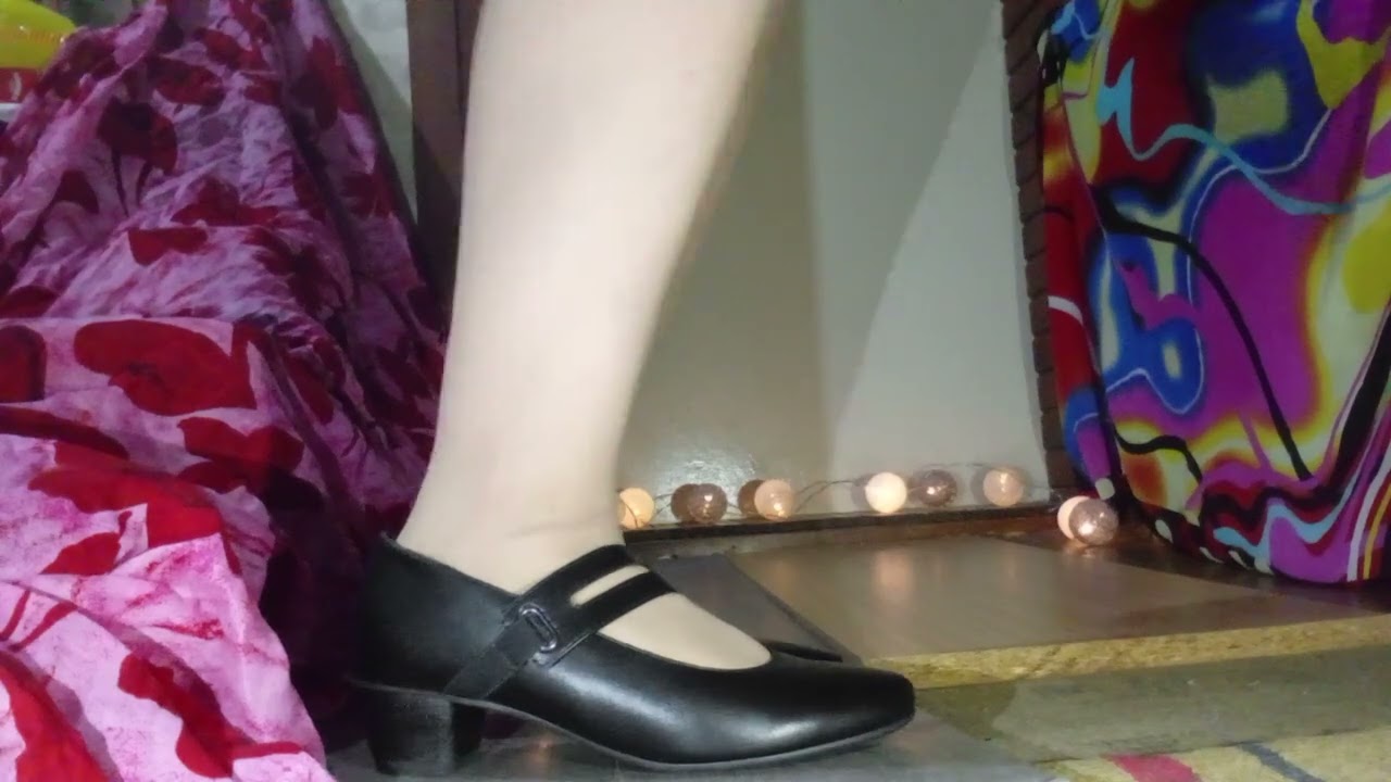 Mary Jane Heels ASMR | Relaxing Double Strap Block Heel Sounds (Long Version)