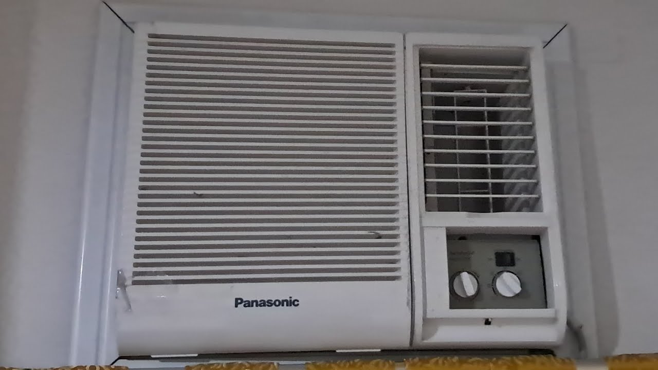 Half Panasonic and half Dowell window air conditioner in a hotel room (read description)