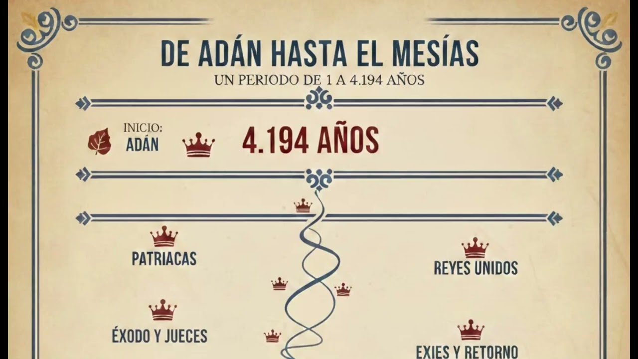 DE ADAM HASTA EL MESÍAS HAY 4.194 AÑOS Y HASTA LA UNCIÓN FINAL 6.027 AÑOS