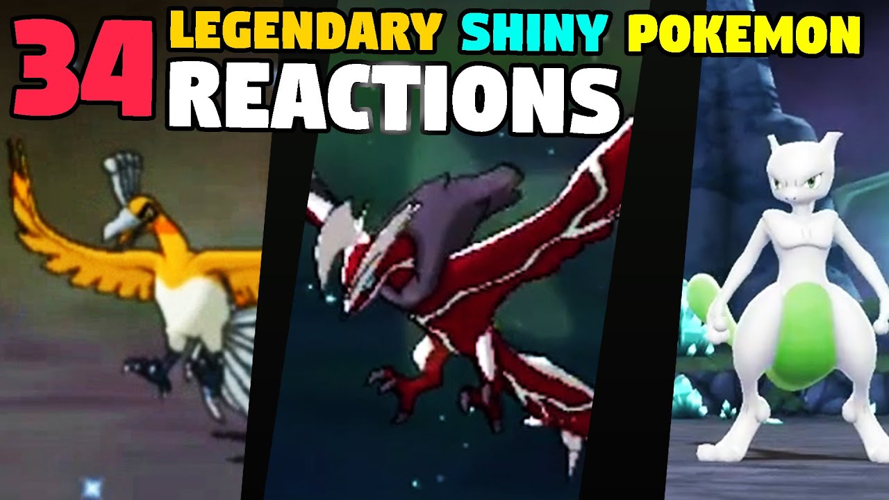 34 Shiny Legendary Pokemon LIVE Reactions! Shiny Pokemon Montage