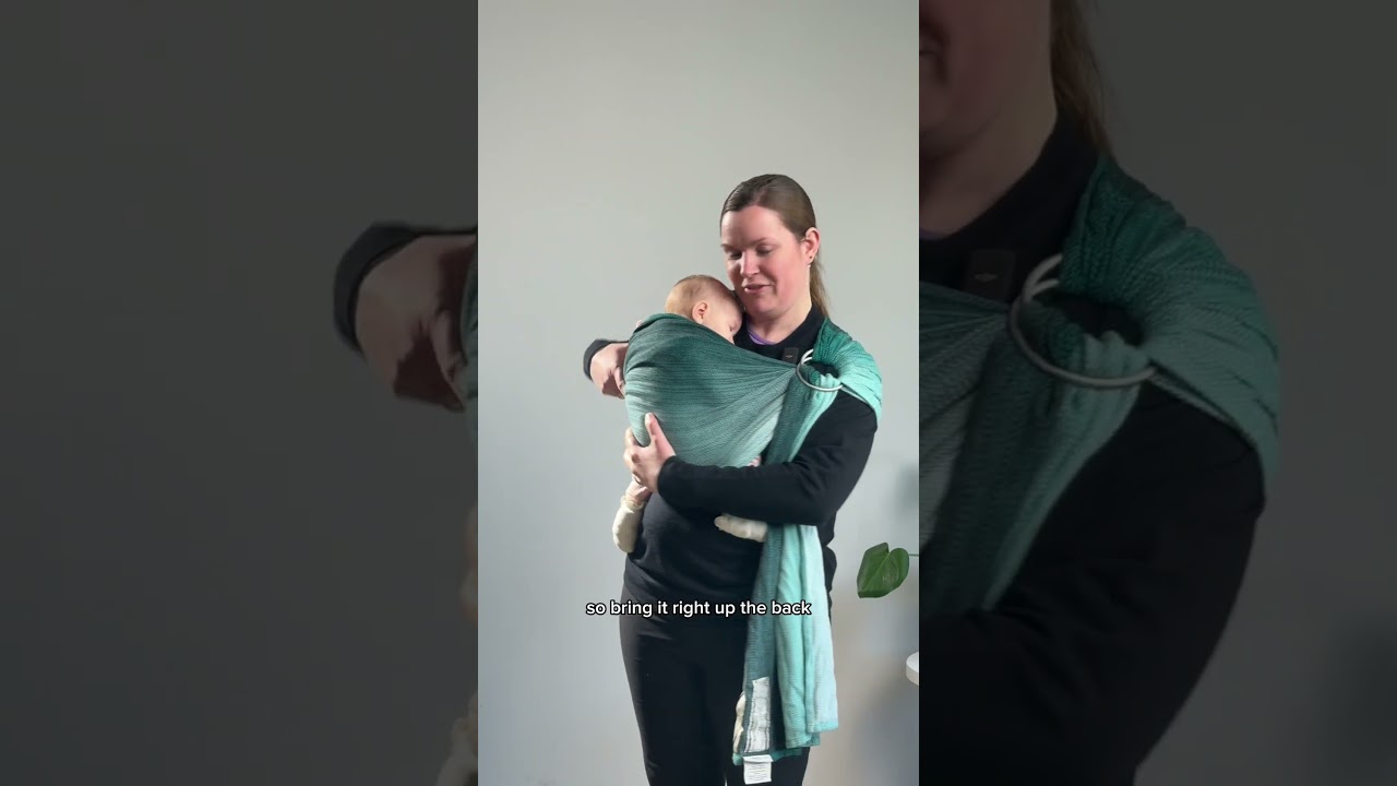 Ring Sling Carrier Demo with a Newborn #babywearingconsultant #babywearing