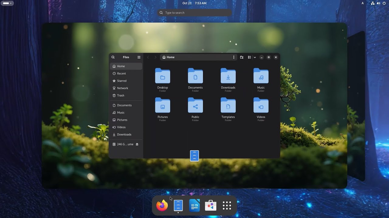 Testing Linux Debian 13 Gnome - Live USB