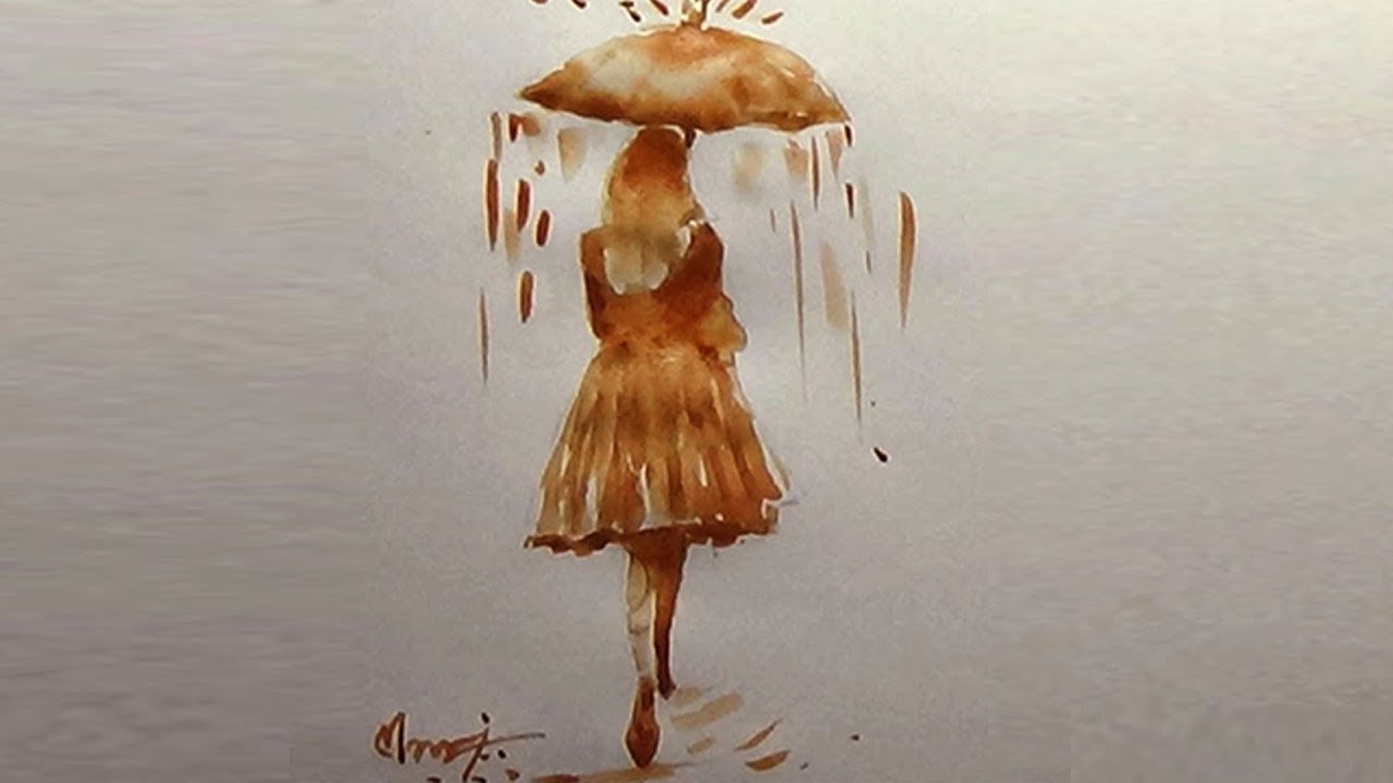 Coffee art  | Watercolor painting | Easy art for Beginners |