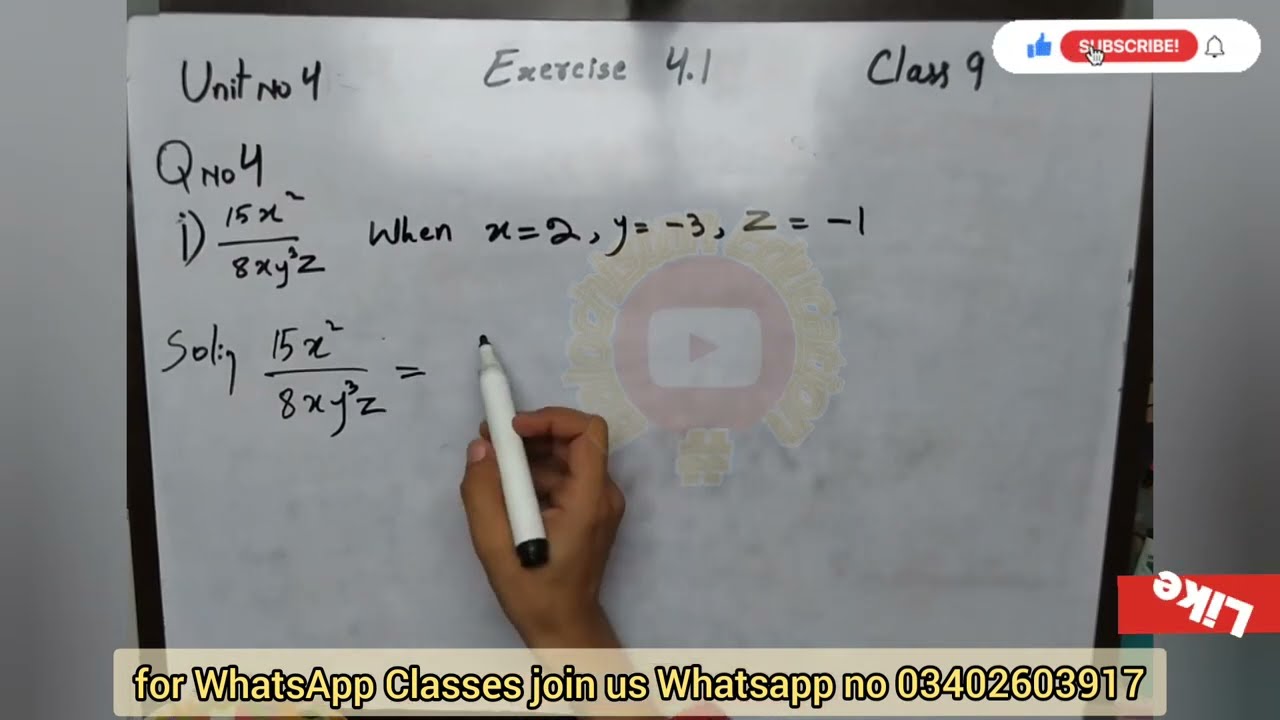 Q.no.4 Exercise 4.1 / Evaluate Rational expressions/ class9 math Balochistan board