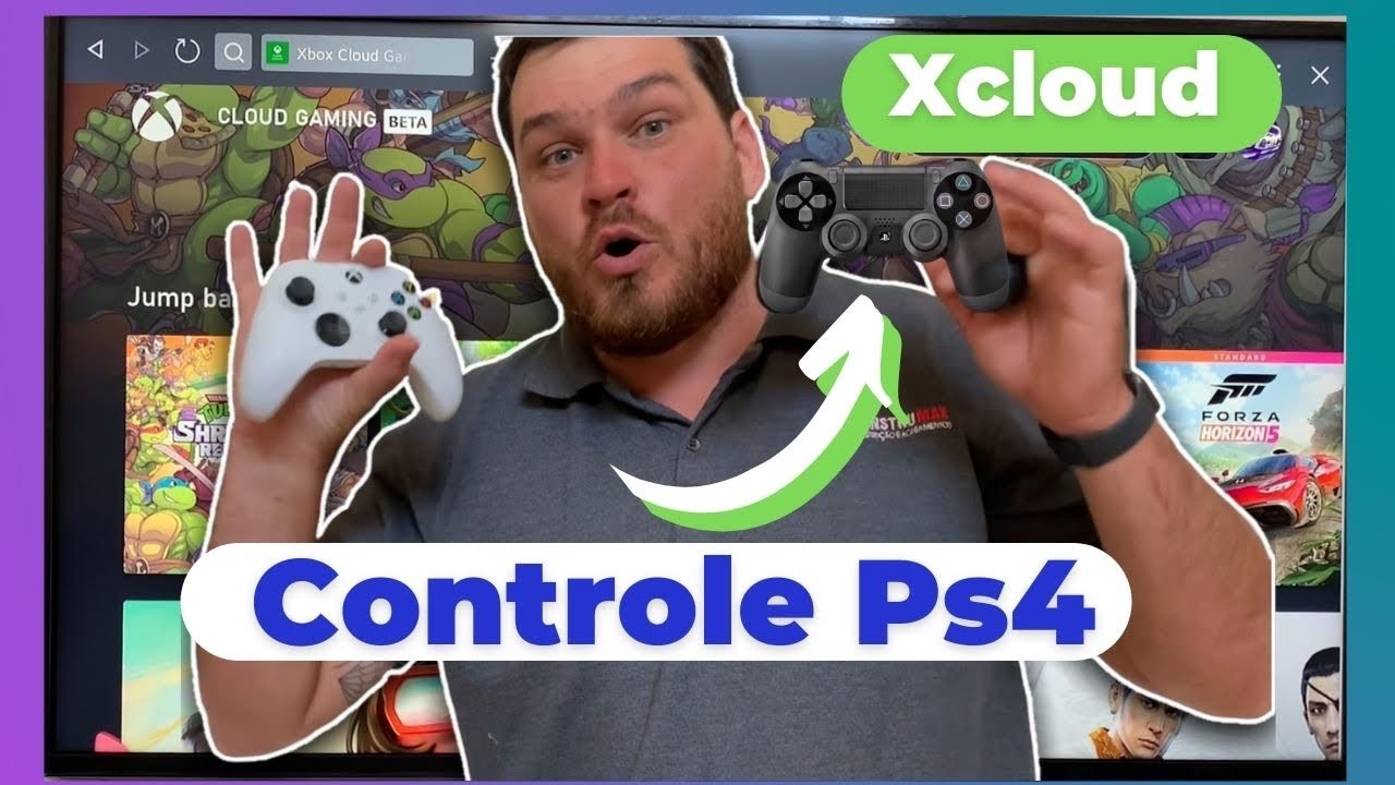 Controle PS4 na TV LG Xcloud via navegador