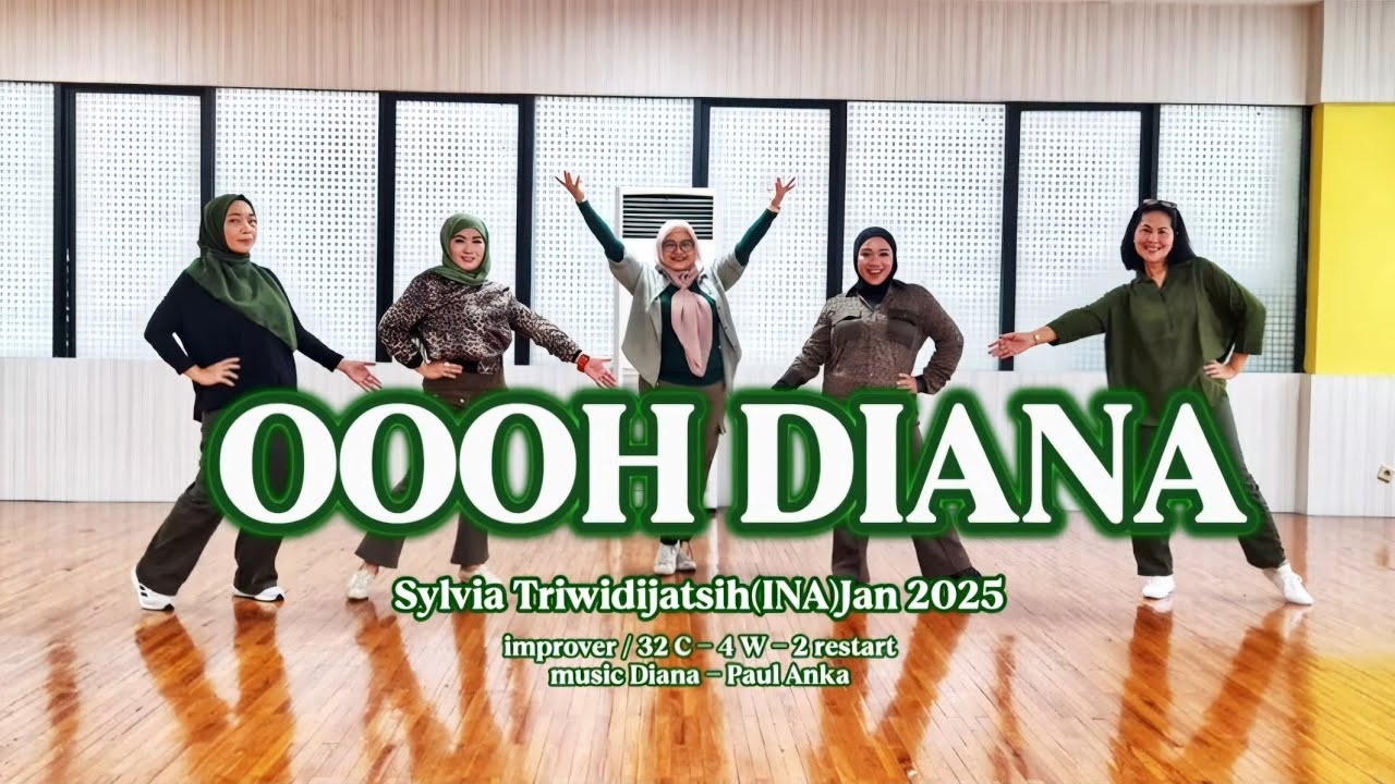 Oooh Diana Linedance || Sylvia Triwidijatsih(INA) Jan 2025 || Improver || Supernova ULD DKI 34