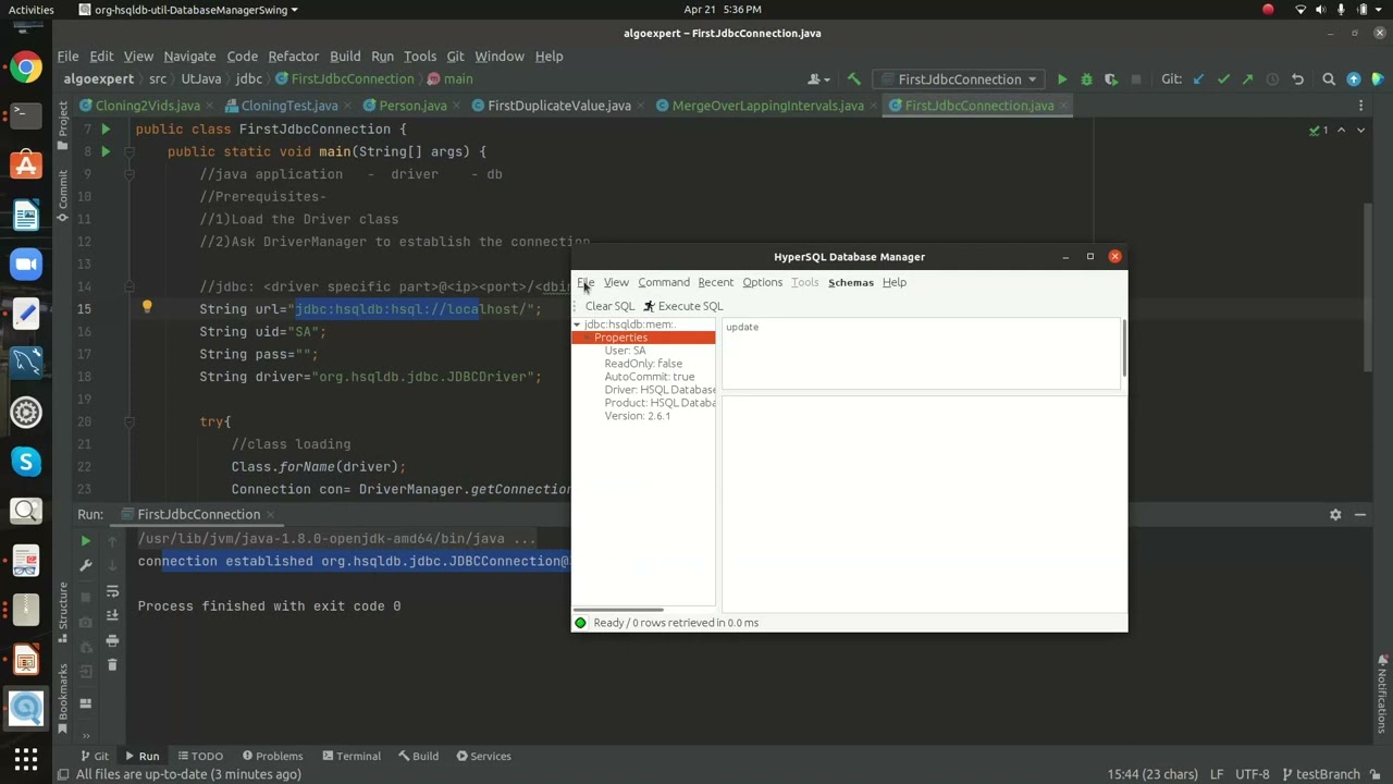 How to connect to a DataBase from Java Application(JDBC-1)- explained