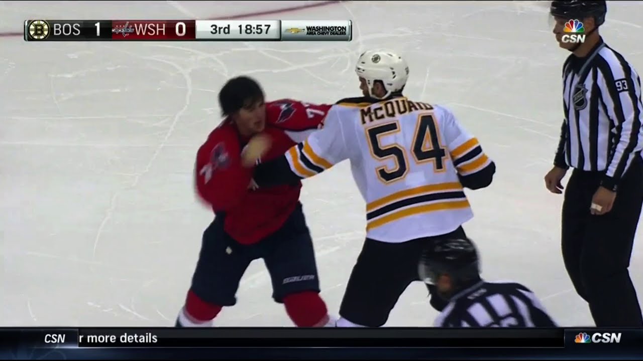 Adam McQuaid vs T.J. Oshie Oct 2, 2015