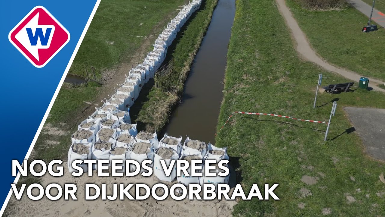 Nooddijk van 150 meter geplaatst bij weggezakte oever