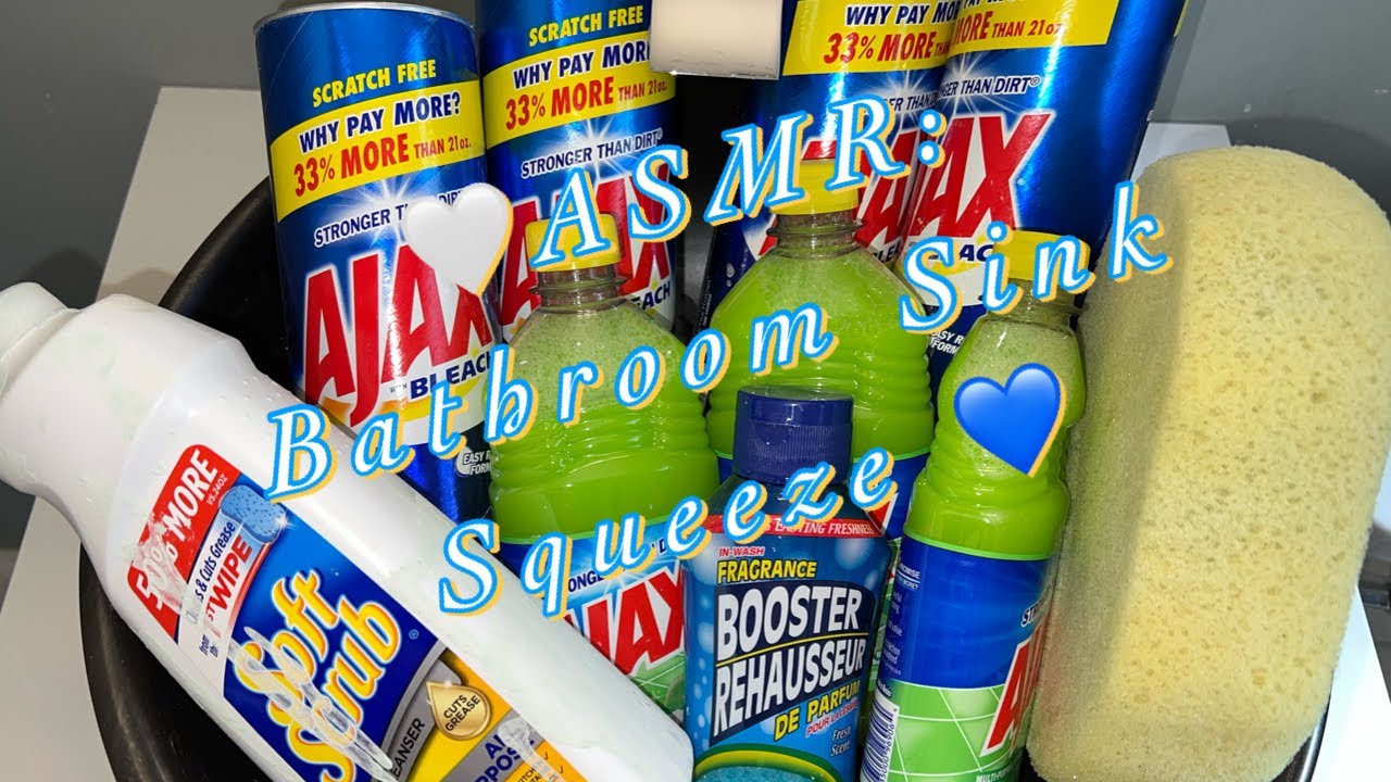 💙🤍ASMR: Bathroom Sink Squeeze 🤍💙