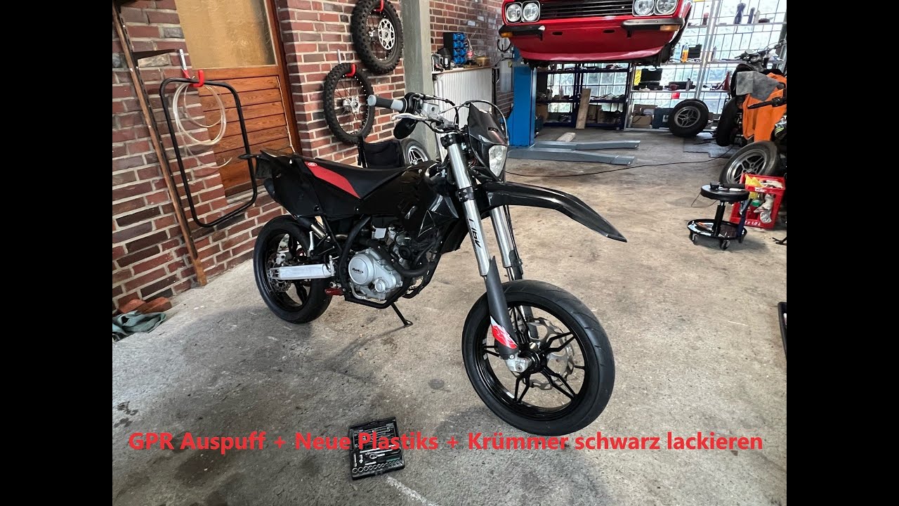 BETA RR 125 LC Supermoto Tuning / Sound GPR Exhaust + Polisport Plastiks