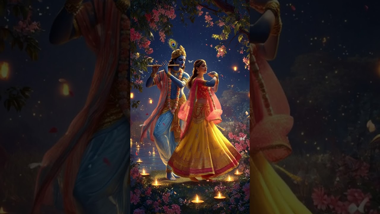Breathtaking Radha Krishna Raas Leela Dance 🌙 AI Generated Cinematic Video 8K #krishnadance
