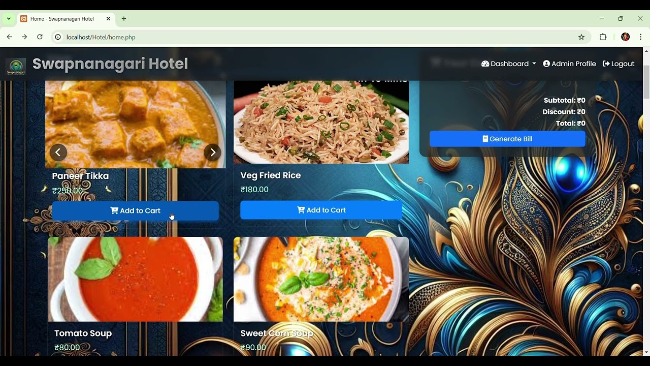 Hotel Billing System | PHP & MySQL | Download Source Code