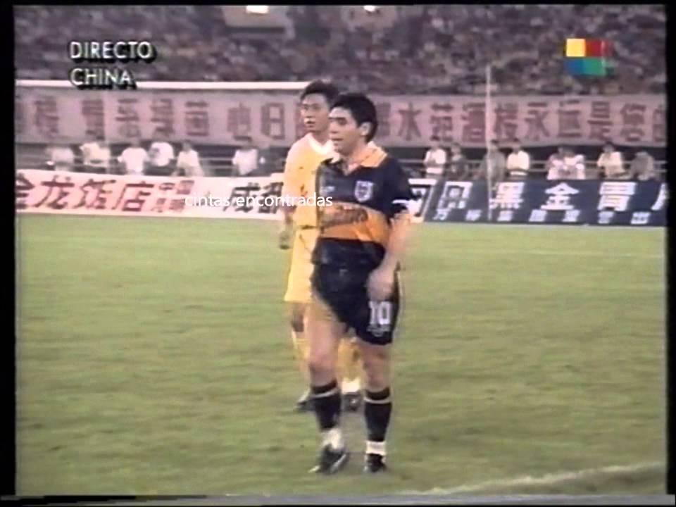 BOCA 1995 MARADONA PARTIDO VS SICHUAN