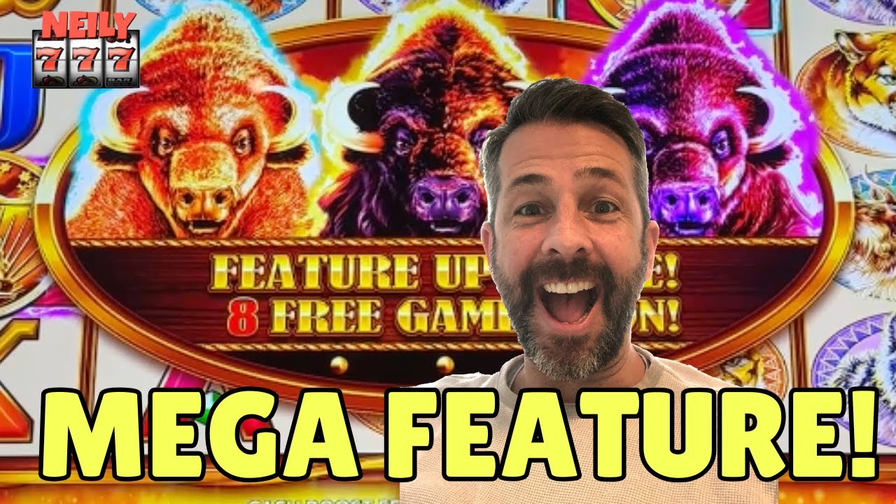 I GOT THE MEGA FEATURE playing the BUFFALO GOLD CASH SLOT MACHINE!