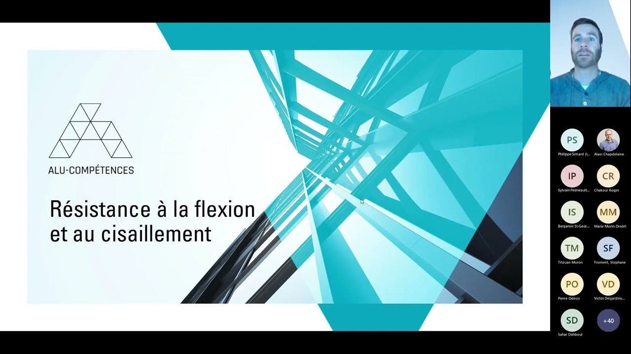 Résistance à la flexion de poutres assemblées en aluminium