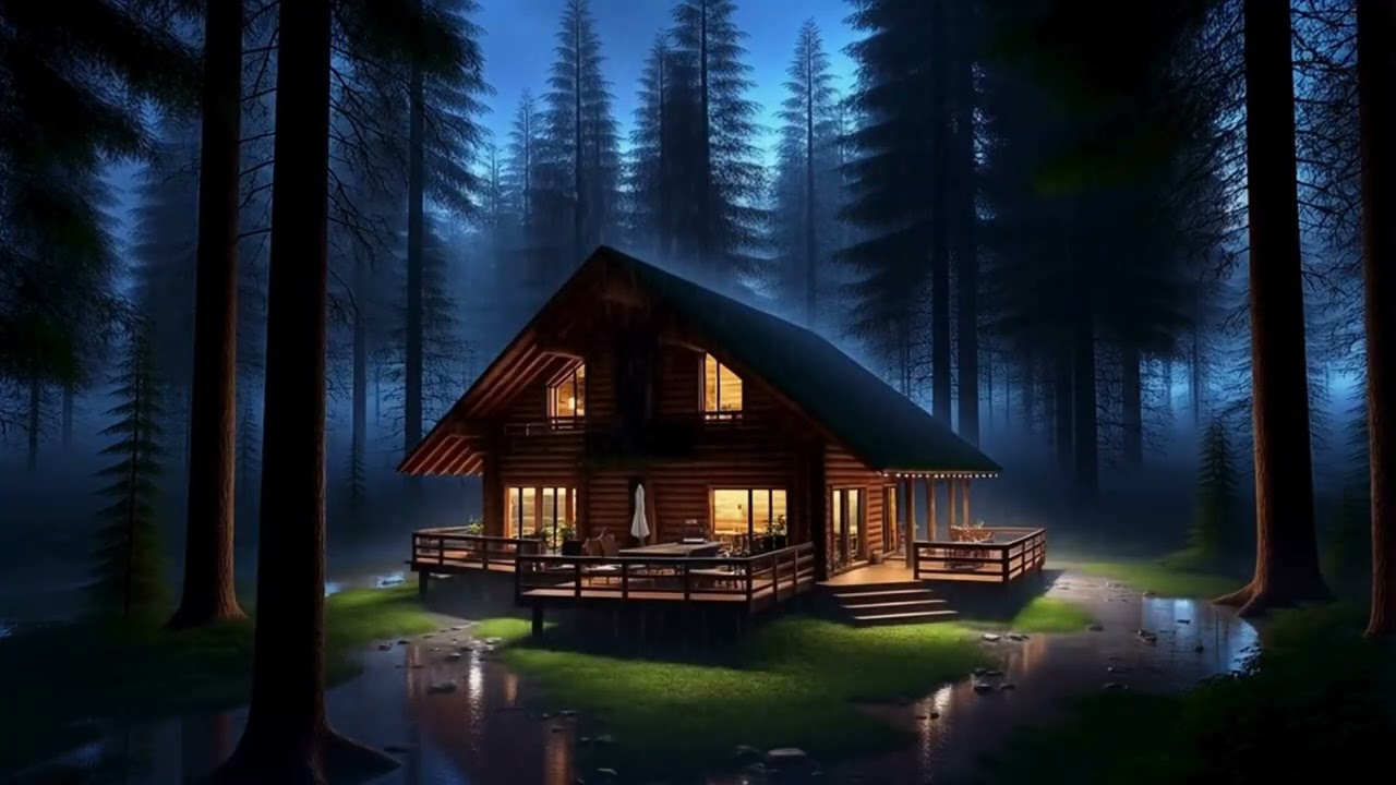 Forest Rain for Sleeping | Cozy Cabin at Night (No Interruptions)