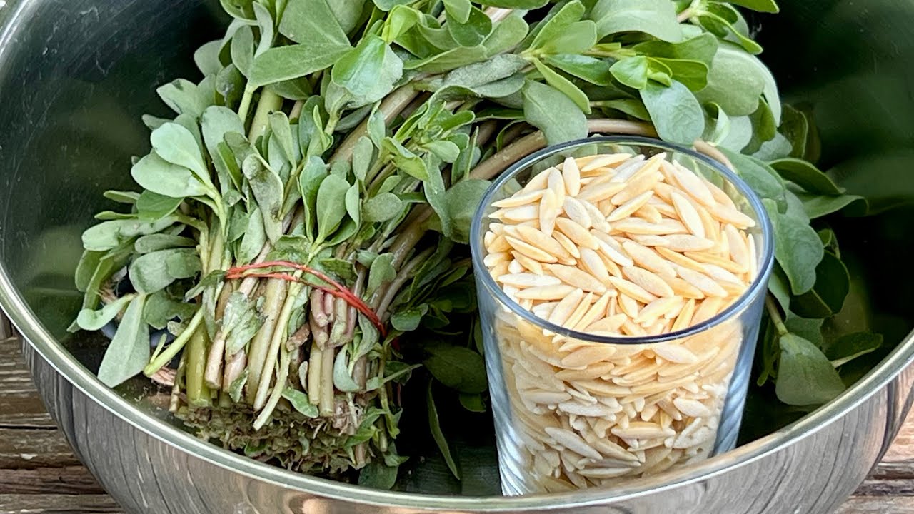 🟢 SEMİZOTU Böyle Pişerse Tadına Doyum Olmuyor 😋 Arpa Şehriyeli Semizotu Yemeği Tarifi ✅ #purslane
